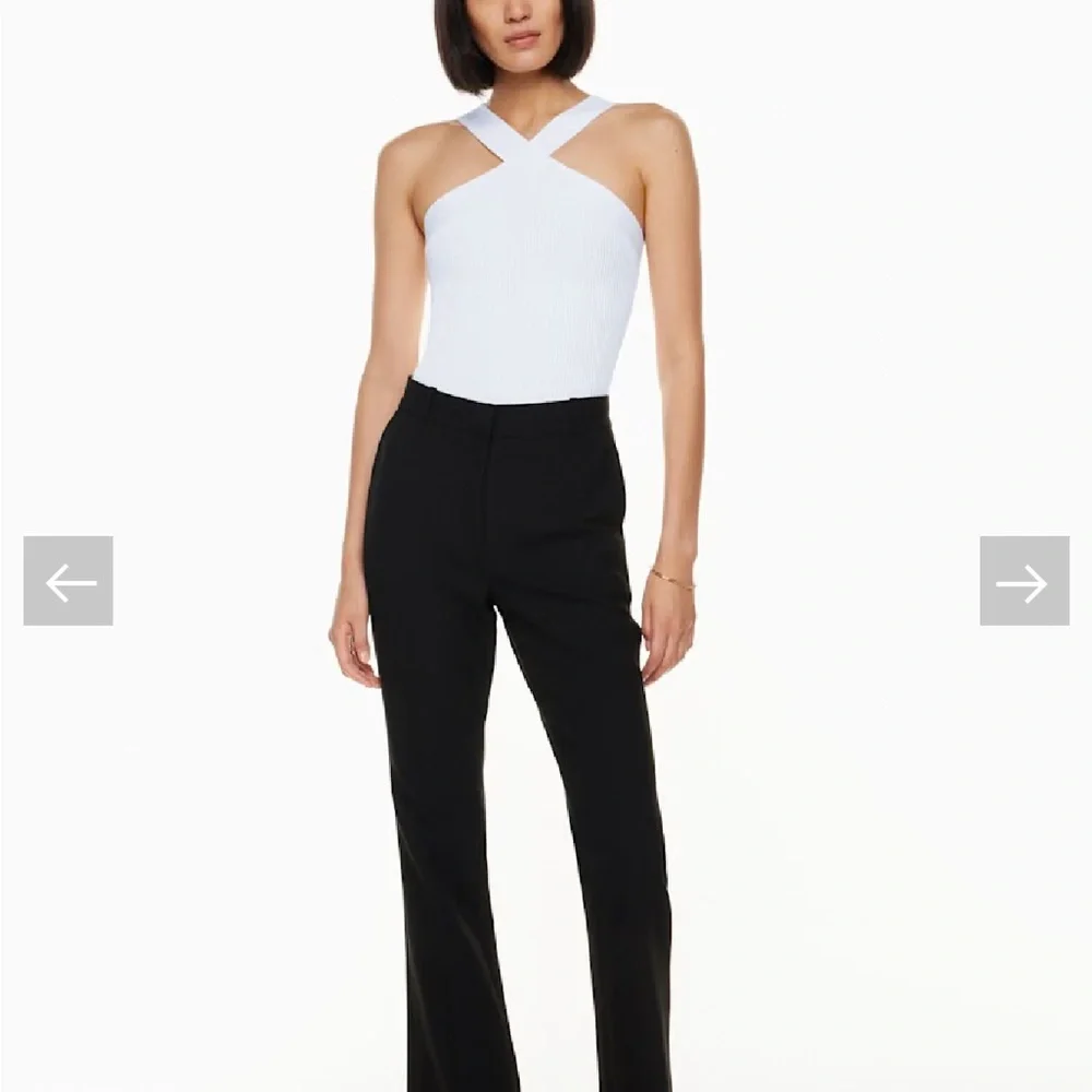 Aritzia BABATON- Small- Sculpt Knit Criss Cross Tank - Light Blue - Picture 6 of 6